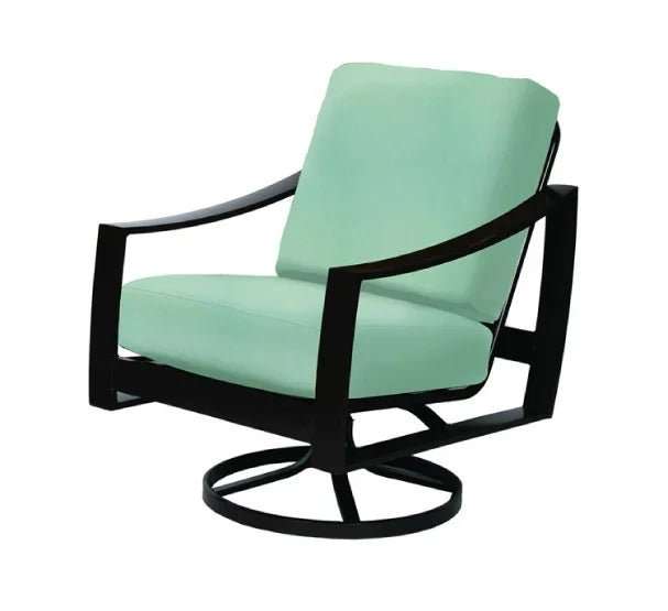 Pinnacle Deep Seating Cushioned Aluminum Commercial Swivel Rocker Chair - Outdoorsiness