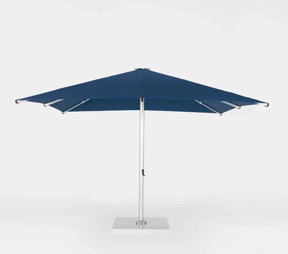 Frankford Nova Giant Center Aluminum Matte Silver 13 Foot Wide SQUARE Telescoping Crank Umbrella