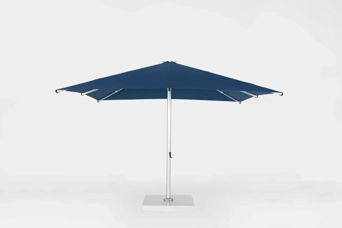 Frankford Nova Giant Center Aluminum Matte Silver 13 Foot Wide SQUARE Telescoping Crank Umbrella