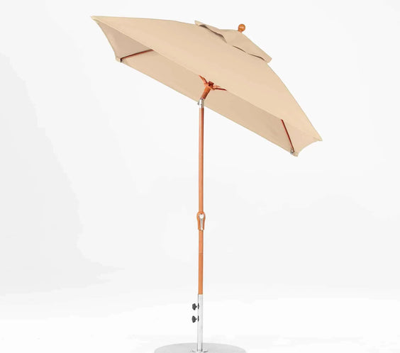 Frankford Monterey 6.5 ft Market Umbrella Fiberglass - Crank Auto Tilt - Square