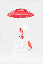 Frankford Lifeguard Steel 6.5 Foot Wide Hexagon Manual Umbrella- No Tilt