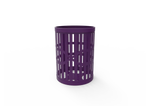 32 Gallon Trash Receptacle with Slatted Steel