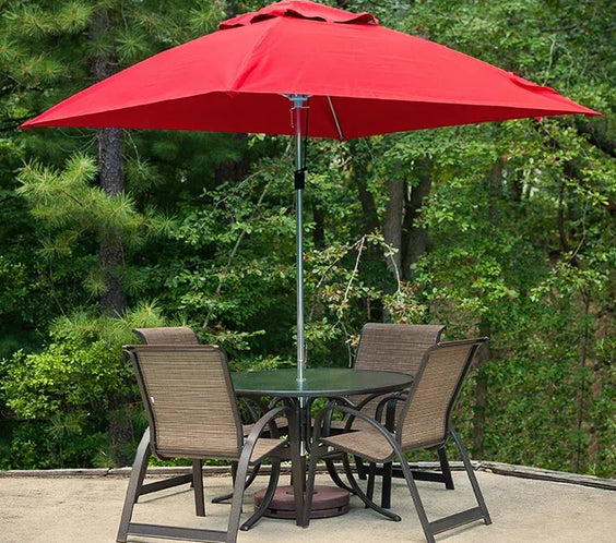 Frankford Monterey 7.5 ft Market Umbrella Fiberglass -  NO Tilt - Square - Pulley Lift