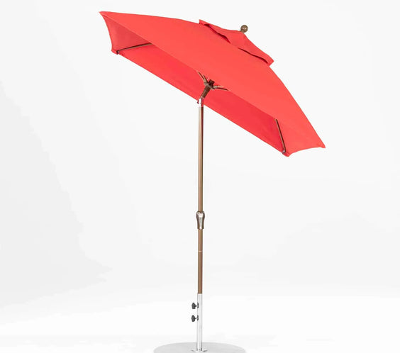 Frankford Monterey 6.5 ft Market Umbrella Fiberglass - Crank Auto Tilt - Square