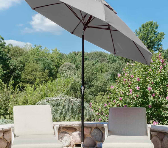 Frankford Monterey 11 ft Market Umbrella Fiberglass -  Crank & Auto Tilt -  OCTAGON