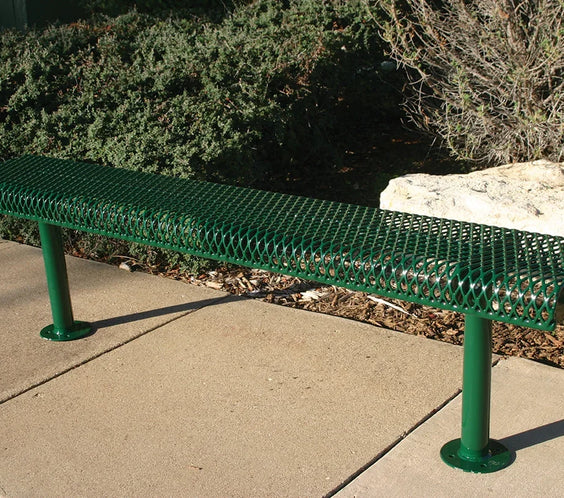 4ft Bench without Back - Rolled Edges - Expanded Metal