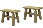 Cedar Log 23″ End Bench (pair)
