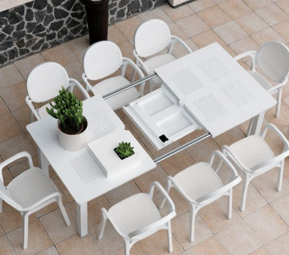 Nardi Libeccio Resin Rectangle Outdoor Extension Dining Table 86 inch