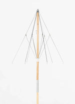 Frankford Emerald Coast, Ash Wood 6.5 Foot Wide, Hexagon Manual Lift Beach Umbrella