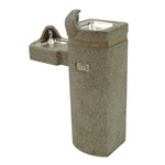Barrier-Free Bi-Level Concrete Square Pedestal Drinking Fountain