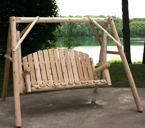 Cedar Log 5' Country Yard Swing & Frame