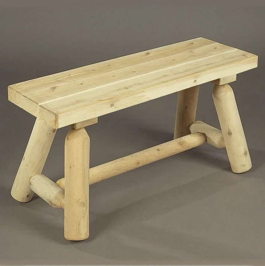 Cedar Log Bench 35"