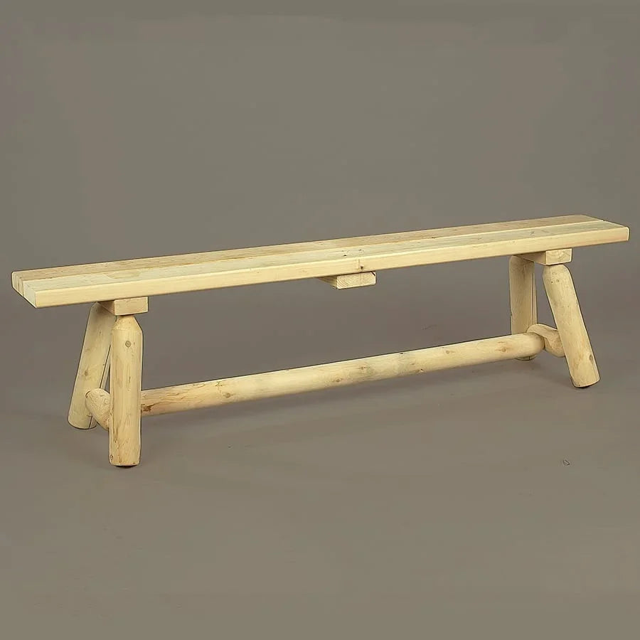 Cedar Log Bench 6ft