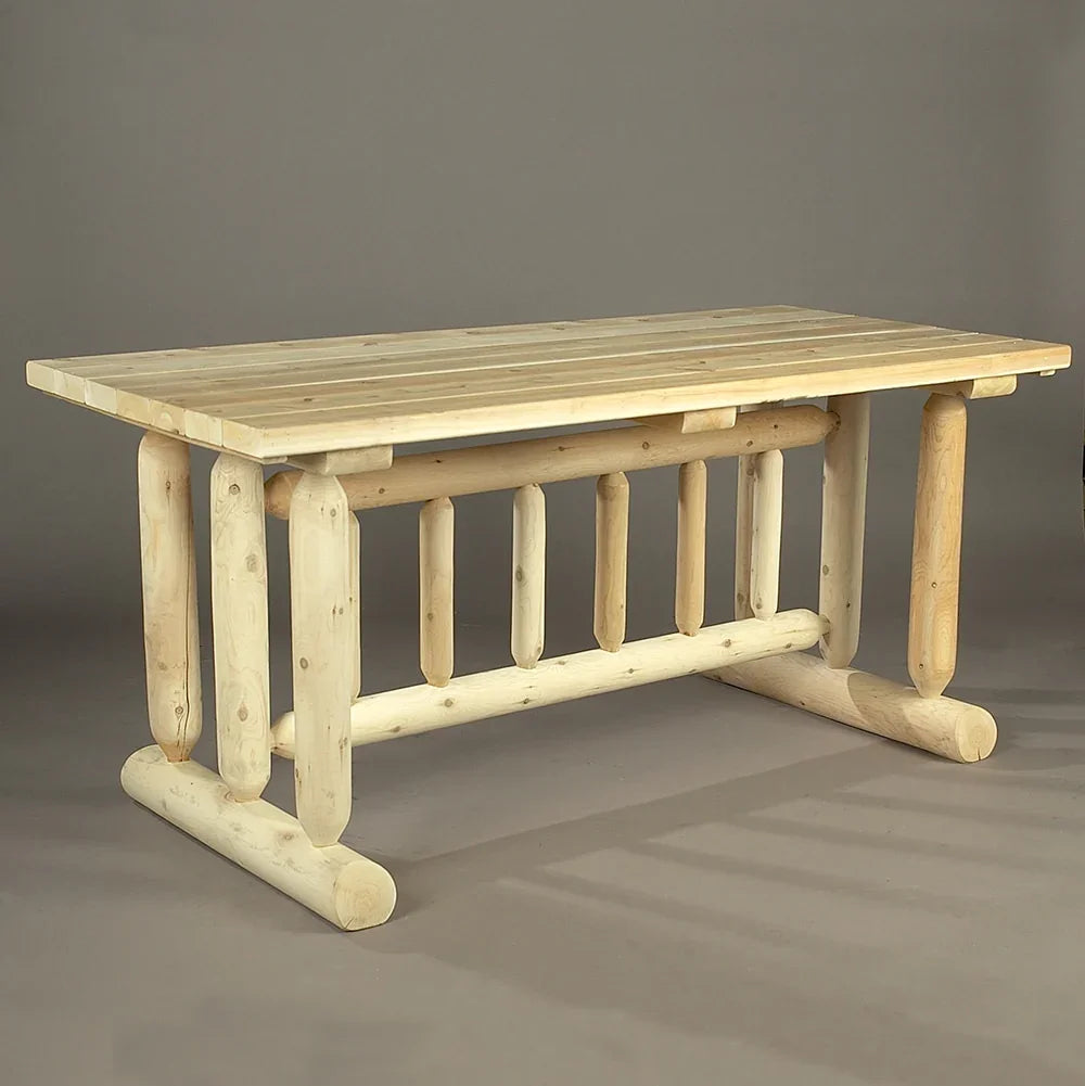 Cedar Log Harvest Farm Table Family Dining Room Table Set