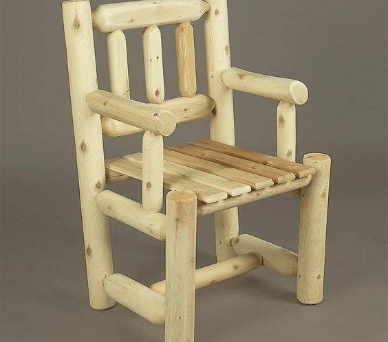 Cedar Log Captains Dining Chair