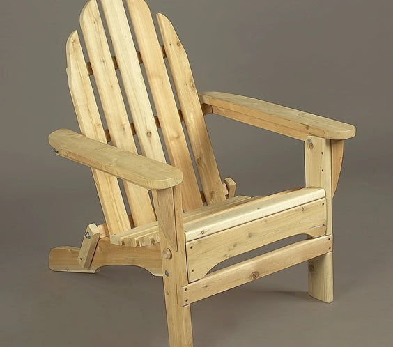 Cedar Log Folding Adirondack Chair