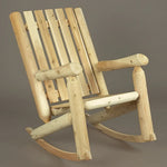 Cedar Log High Back Patio Rocking Chair