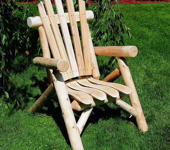 Cedar Log Wooden Lounge Chair 
