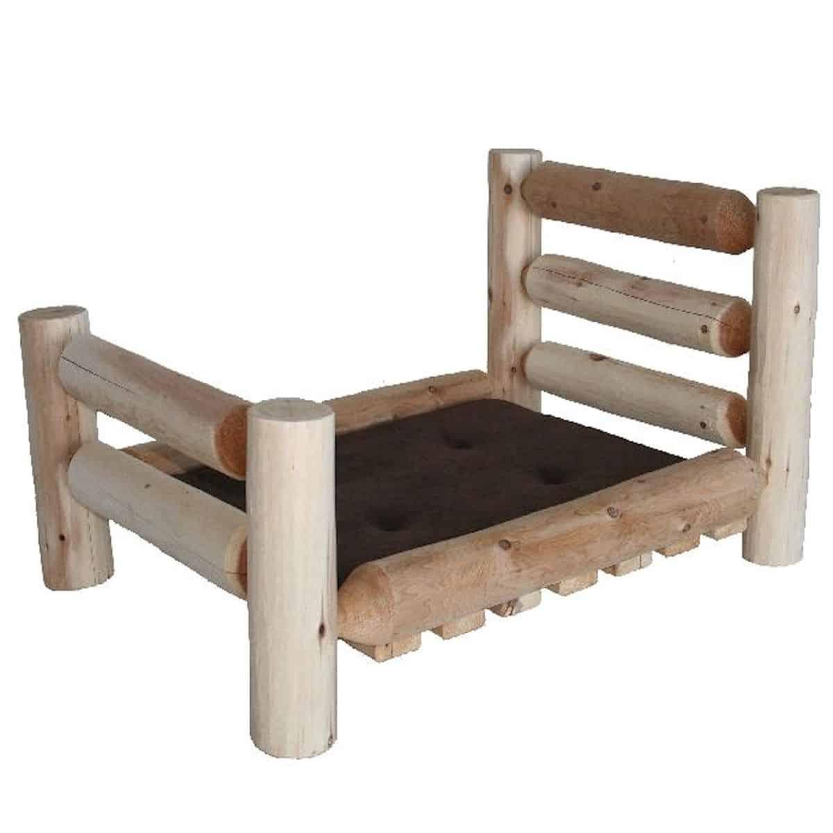 Cedar Log Pet Bed