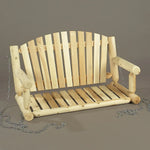 Cedar Log Porch Swing 4ft 