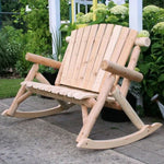 Cedar Log Rocking Love Seat