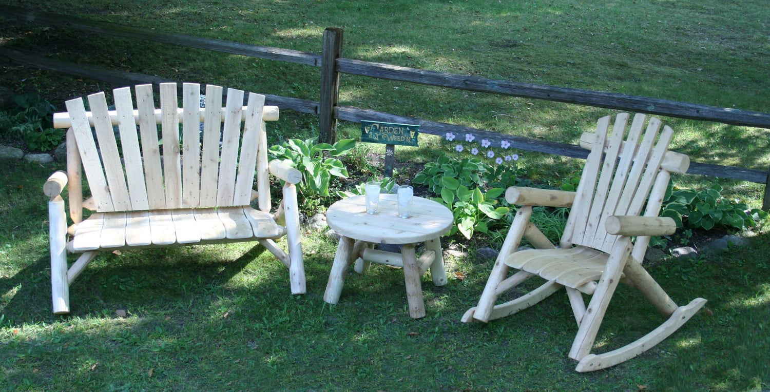 Cedar Log 27" Round Wood Coffee Table