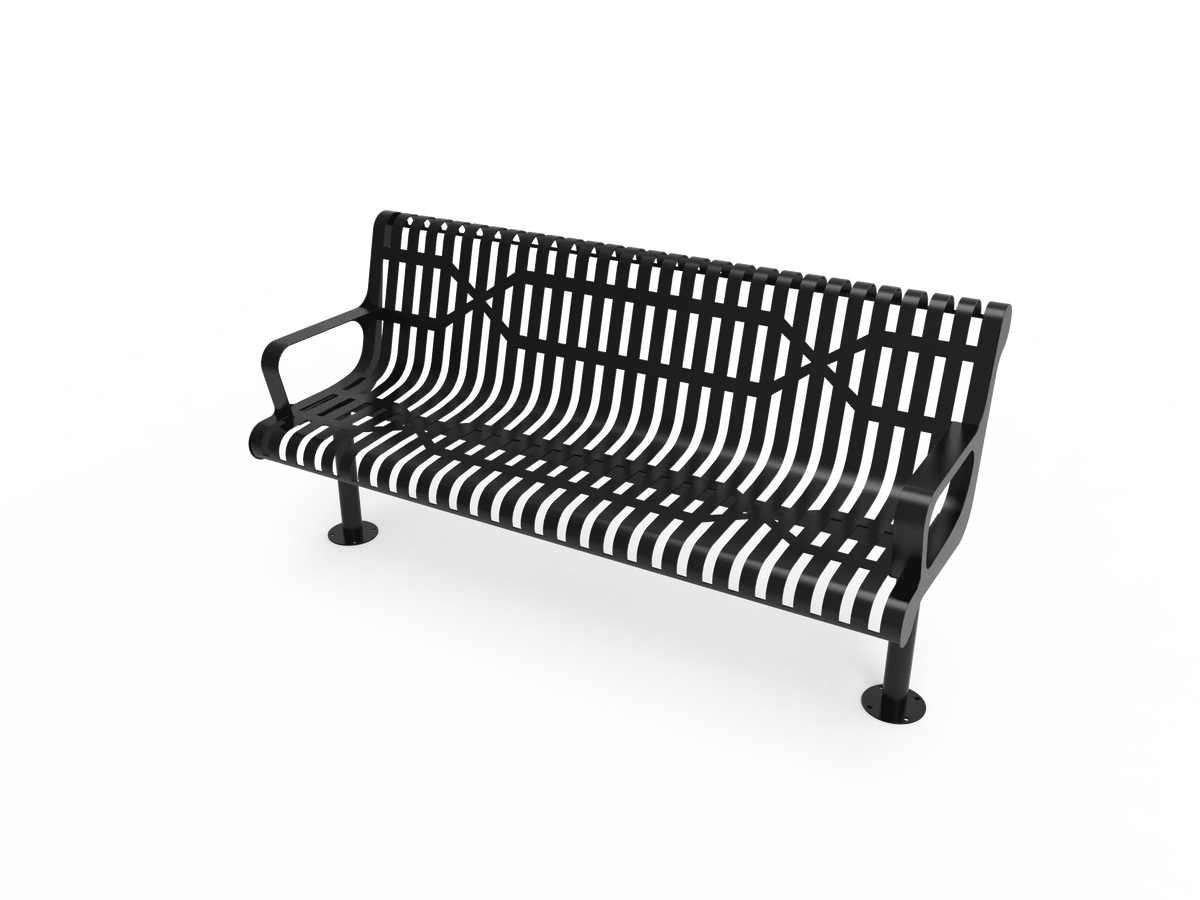 Steel Ribbed Classic Park Bench