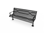 Steel Ribbed Classic Park Bench