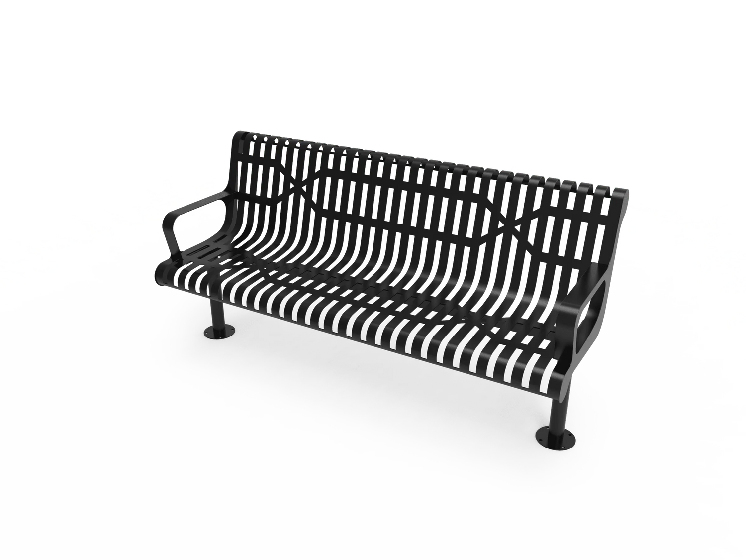 Steel Ribbed Classic Park Bench