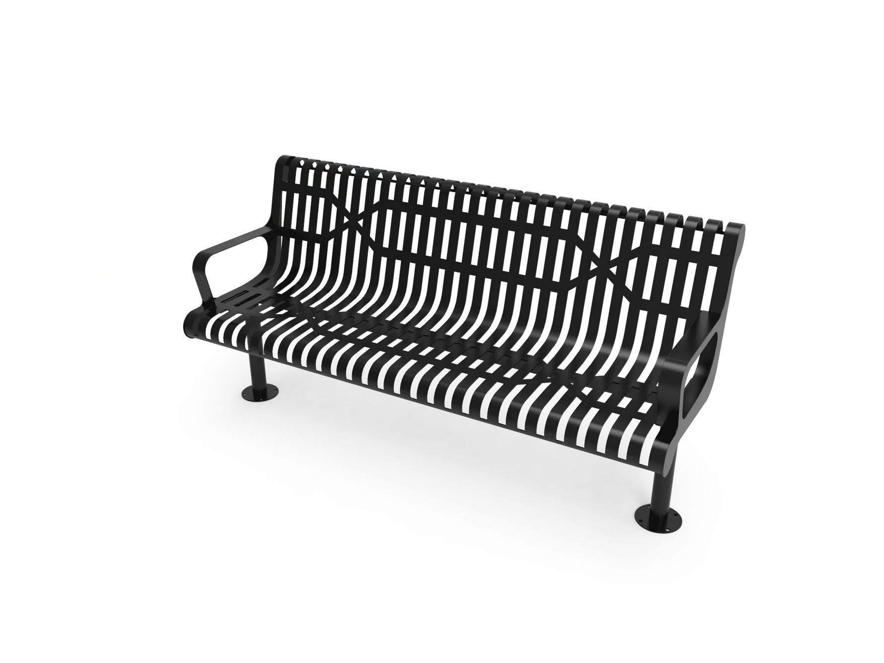 Steel Ribbed Classic Park Bench