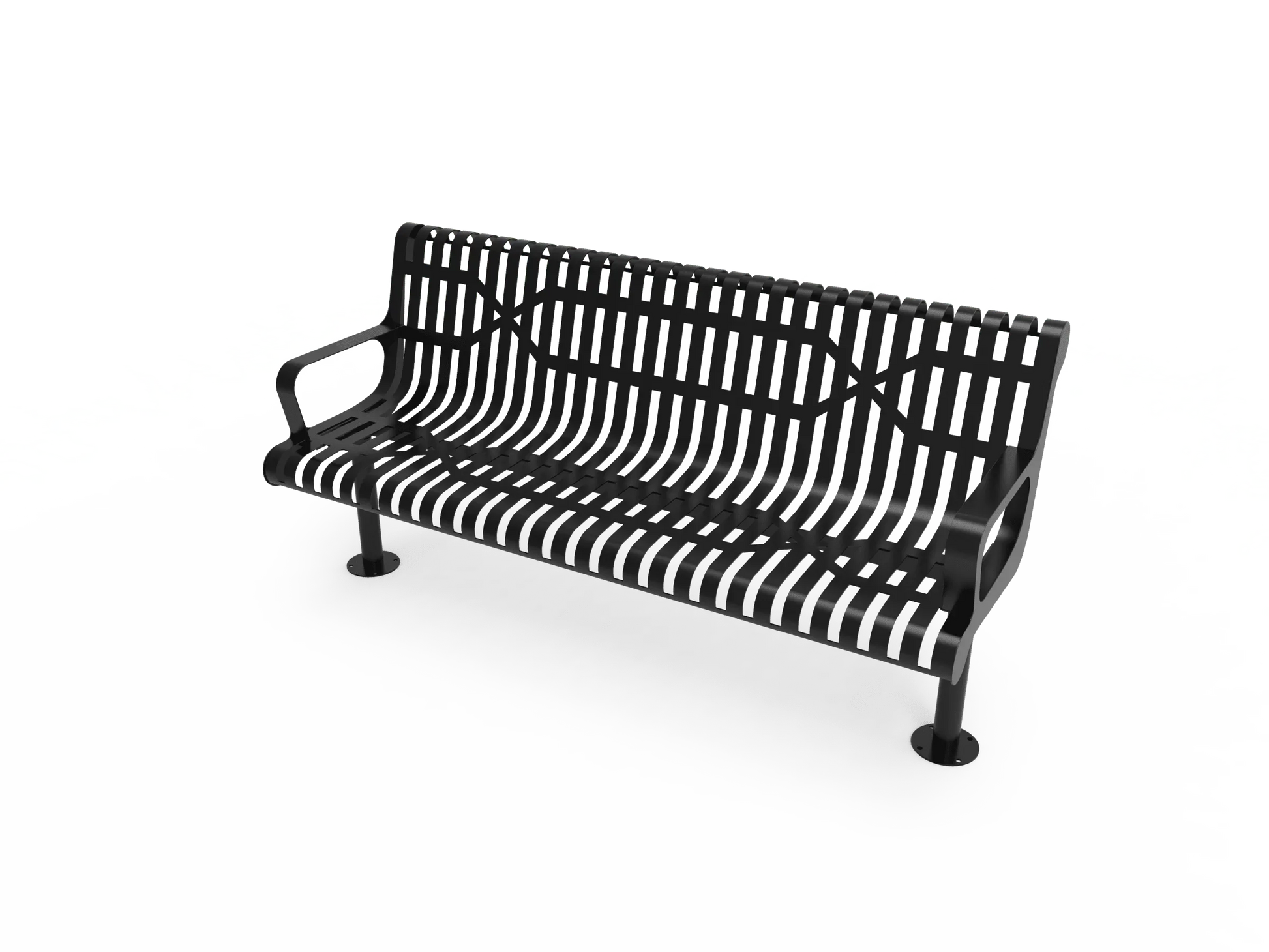 Steel Ribbed Classic Park Bench