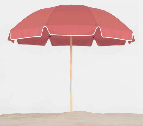Frankford Avalon Fiberglass Beach 7.5 Foot Wide Octagon Manual Lift Umbrella