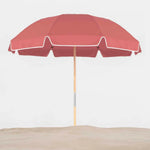 Frankford Avalon Fiberglass Beach 7.5 Foot Wide Octagon Manual Lift Umbrella