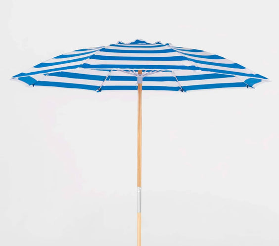 Frankford Avalon Fiberglass Beach 7.5 Foot Wide Octagon Manual Lift Umbrella