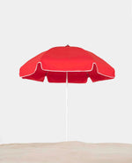 Frankford Emerald Coast, Aluminum Silver Anodized 6.5 Foot Wide, Hexagon Manual Lift Beach Umbrella