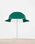 Frankford Emerald Coast, Aluminum Silver Anodized 6.5 Foot Wide, Hexagon Manual Lift Beach Umbrella