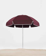 Frankford Emerald Coast, Aluminum Silver Anodized 6.5 Foot Wide, Hexagon Manual Lift Beach Umbrella