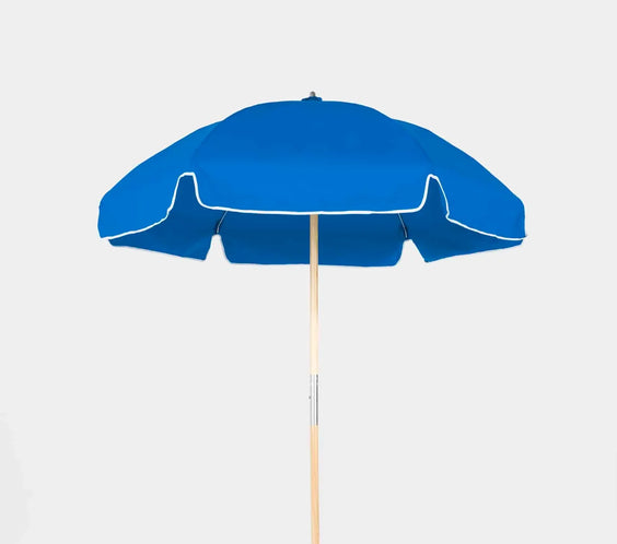 Frankford Emerald Coast, Ash Wood 6.5 Foot Wide, Hexagon Manual Lift Beach Umbrella