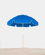 Frankford Emerald Coast, Ash Wood 6.5 Foot Wide, Hexagon Manual Lift Beach Umbrella