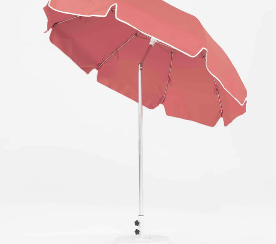 Frankford Laurel Steel Silver Anodized 7.5 Foot Wide Octagon Auto Tilt Umbrella