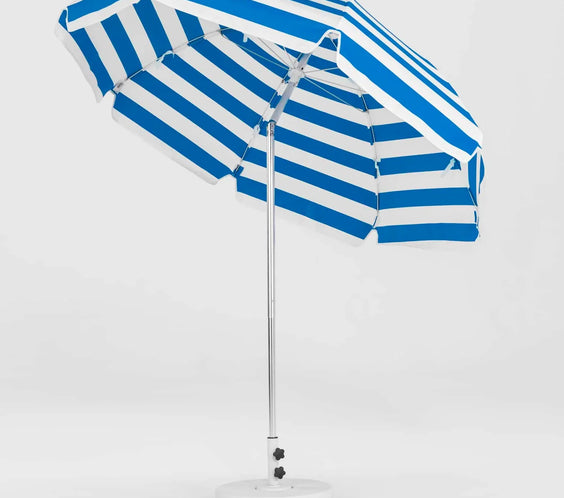 Frankford Laurel Steel Silver Anodized 7.5 Foot Wide Octagon Auto Tilt Umbrella