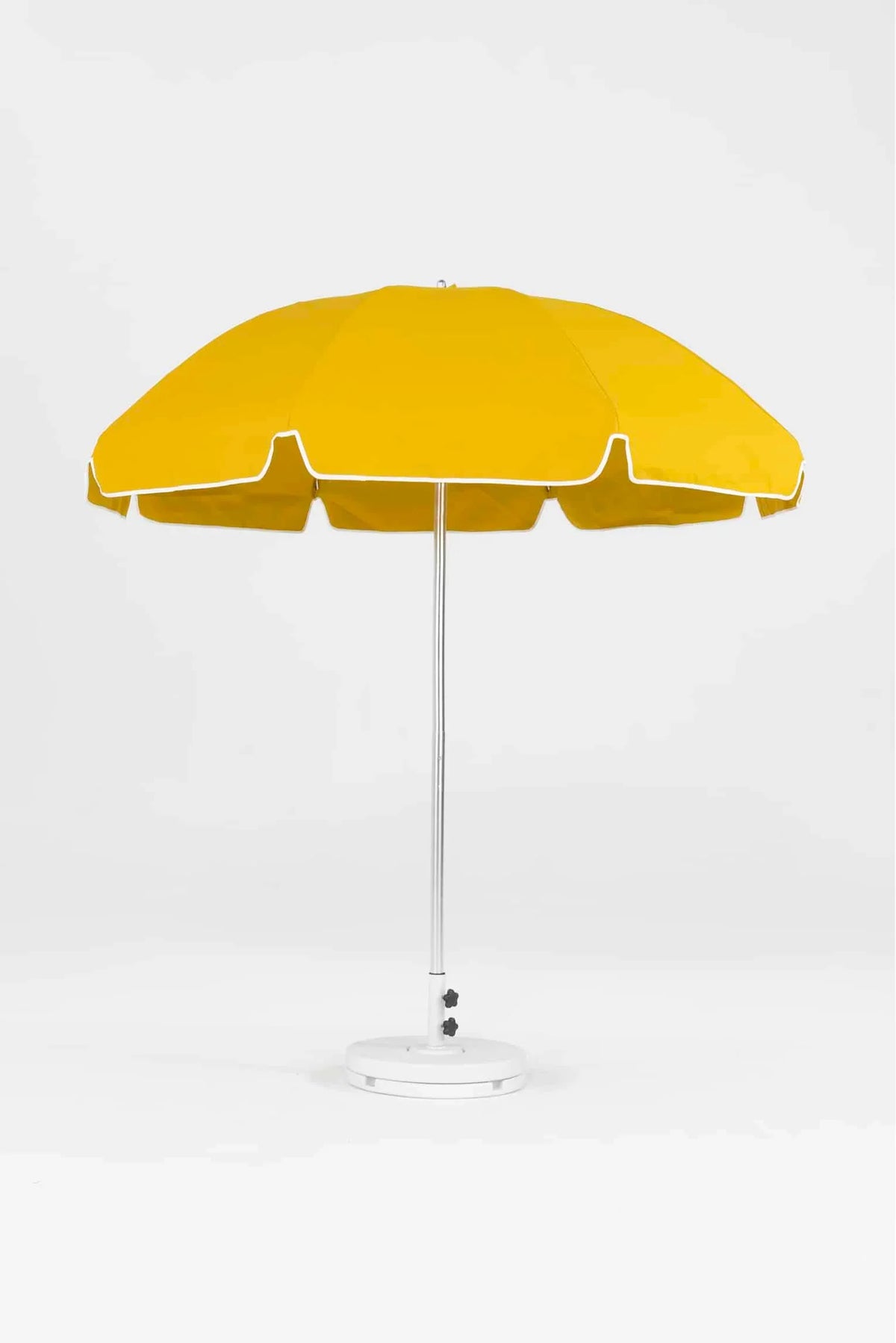 Frankford Laurel Steel Silver Anodized 7.5 Foot Wide Octagon Manual Lift Umbrella -NO TILT