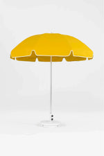 Frankford Laurel Steel Silver Anodized 7.5 Foot Wide Octagon Manual Lift Umbrella -NO TILT