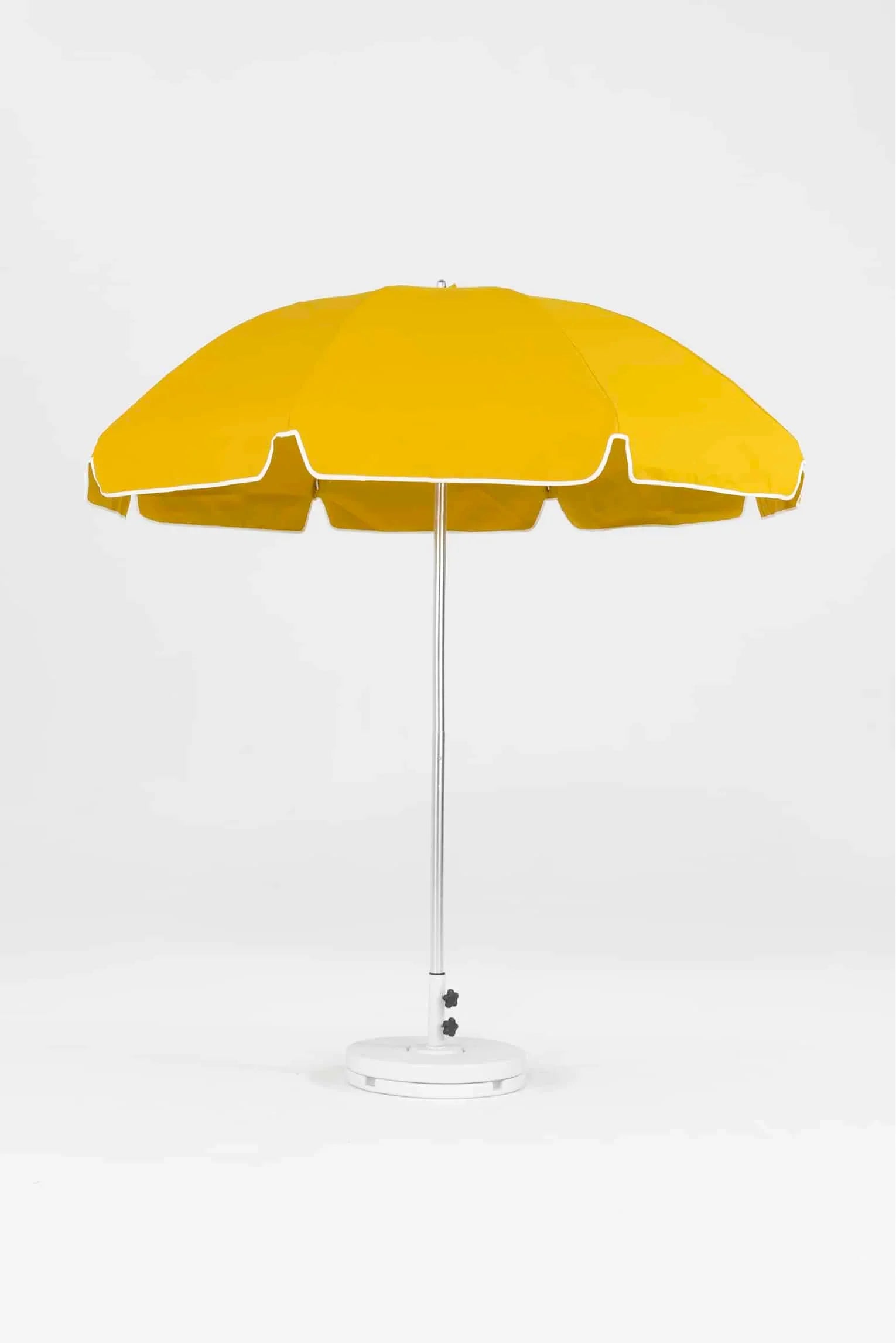 Frankford Laurel Steel Silver Anodized 7.5 Foot Wide Octagon Manual Lift Umbrella -NO TILT