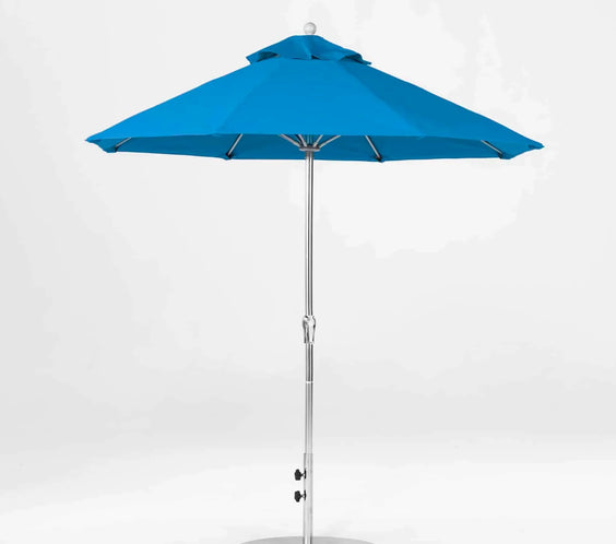 Frankford Monterey 7.5 ft Market Fiberglass -  NO Tilt -  OCTAGON Crank Umbrella