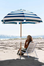 Frankford Shade Star Ash Wood 6.5' Foot Hexagon Beach Umbrella