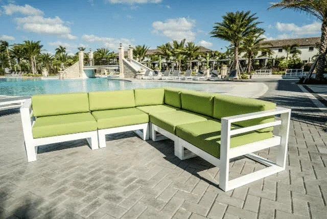 Atlantis Cushion Six Piece Sectiona Sofa - Deep Seating