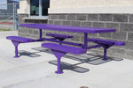 Nexus Rectangle Frame 8ft Picnic Table- Expanded Metal