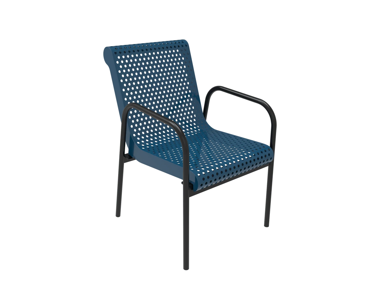 Punched Steel Stacking Cafe Chair