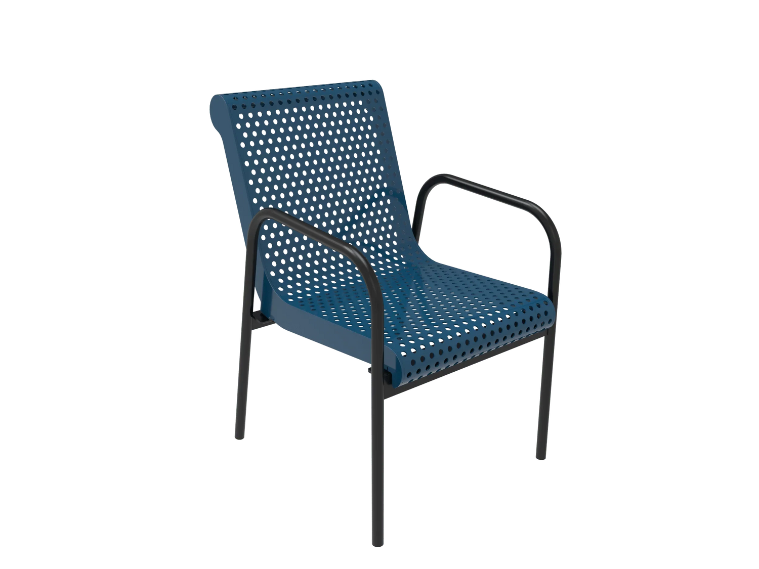 Punched Steel Stacking Cafe Chair